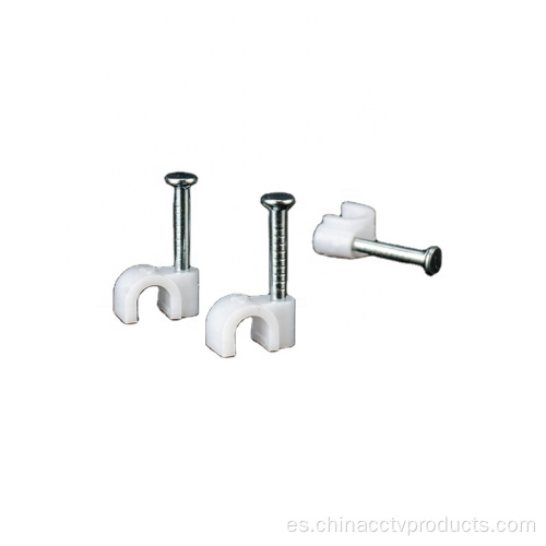 Clips de cable superior de la mesa de la tabla RG59 RG6 blanca